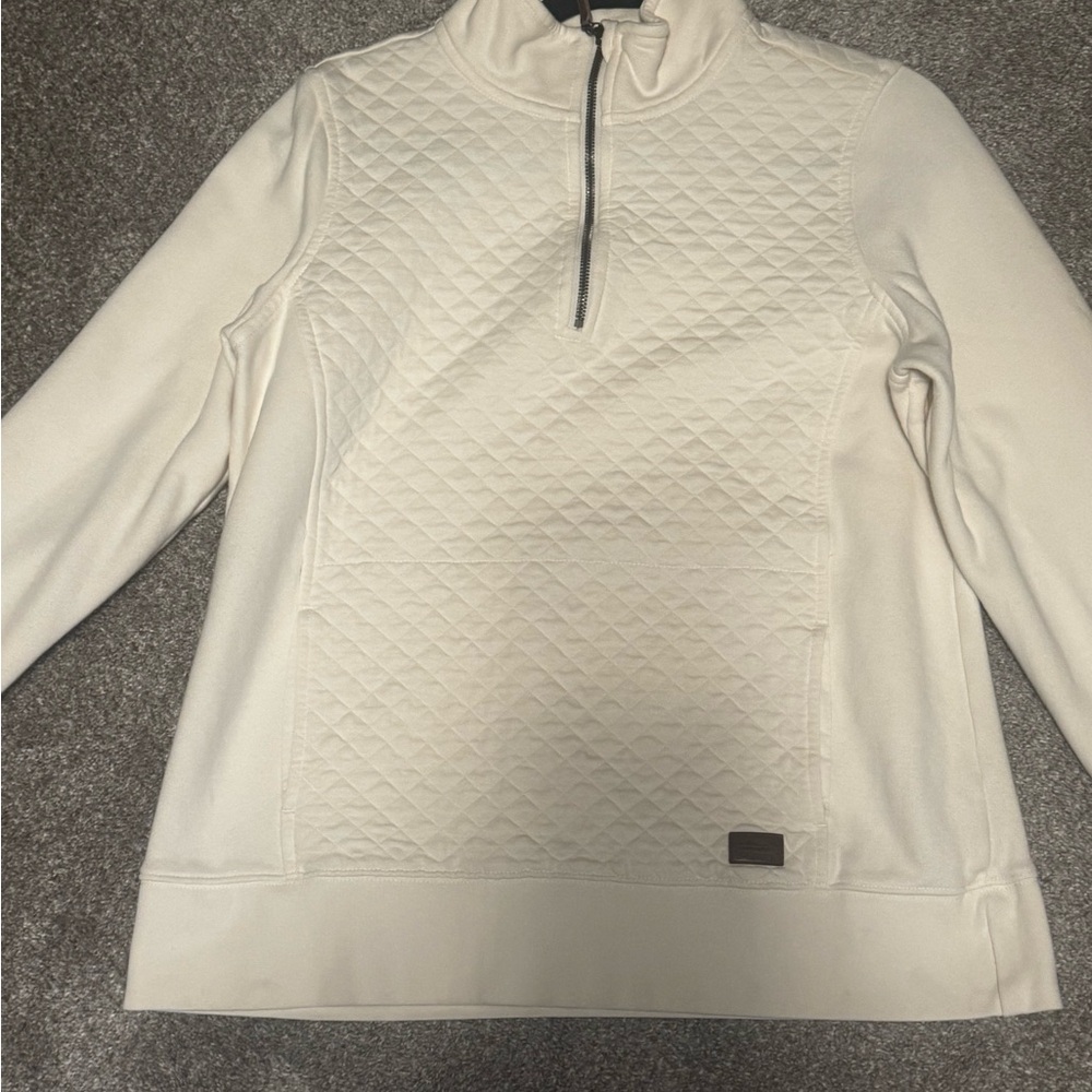 LL BeanCream Quilted Pullover